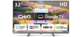 CHiQ L32M9PD TV 32" Powerbank, HD, smart, Google TV, Dolby Audio, dbx-tv, HDR 10