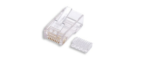 Konektor UTP RJ45 (8p8c), Cat6, 50µm, skládaný, licna(lanko) - 100 ks Konektor UTP RJ45 (8p8c), Cat6, 50µm, skládaný, licna(lanko) - 100 ks