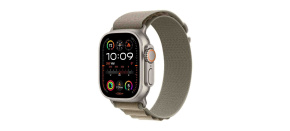 APPLE Watch Ultra 2 GPS + Cellular, 49mm Titanium Case with Olive Alpine Loop - Medium