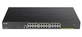 BAZAR - D-Link DGS-1250-28XMP 28-port Gigabit Smart PoE Switch, 24x GbE PoE+, 4x SFP+, PoE 370W - Poškozený obal (Komple