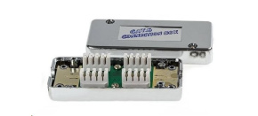 Spojovací box STP Cat6 narážecí, stříbrná Spojovací box STP Cat6 narážecí, stříbrná