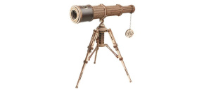 RoboTime 3D dřevěné mechanické puzzle Pirátský dalekohled