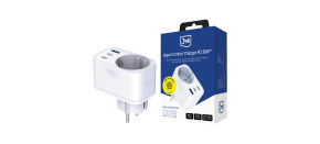 3mk síťová nabíječka Comfort Charger GaN 30W, bílá