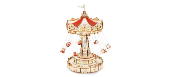 RoboTime 3D skládačka hrací skříňky Řetízkový kolotoč barevný