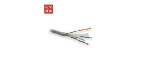 LYNX UTP kabel, Cat6, PVC (Eca), celoměděný, vnitřní, šedý, box 305m