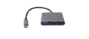 PremiumCord Adaptér USB-C na HDMI + USB3.0 + PD, rozlišení 4K a FULL HD 1080p