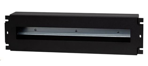 LEXI-Net 19" jističová DIN lišta 3U, 22 modulů, černá