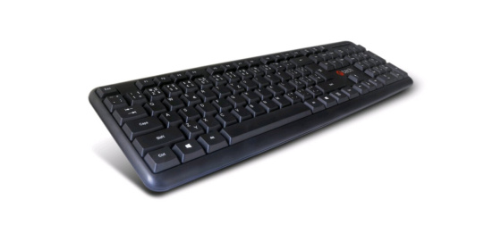 C-TECH klávesnice KB-102 PS/2, slim, black, CZ/SK