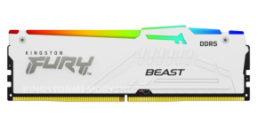 KINGSTON DIMM DDR5 64GB (Kit of 4) 5200MT/s CL40 FURY Beast White RGB XMP KINGSTON DIMM DDR5 64GB (Kit of 4) 5200MT/s CL40 FURY Beast White RGB XMP