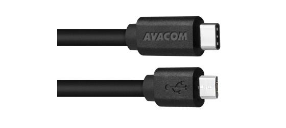 AVACOM datový a nabíjecí kabel USB Type-C - Micro USB, 100cm, černá