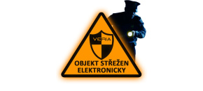 Veria Reflexní výstražná samolepka - střeženo elektronicky