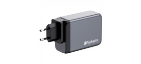 VERBATIM GaN Nabíječka do sítě GNC-200, 200W, 3x USB-C, 1x USB VERBATIM GaN Nabíječka do sítě GNC-200, 200W, 3x USB-C, 1x USB