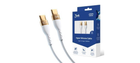 3mk datový kabel - Hyper Silicone Cable C to C 2m 100W, bílá 3mk datový kabel - Hyper Silicone Cable C to C 2m 100W, bílá