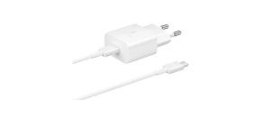 Samsung cestovní nabíječka EP-T1510XWE, PD, 15W, kabel USB-C, bílá Samsung cestovní nabíječka EP-T1510XWE, PD, 15W, kabel USB-C, bílá