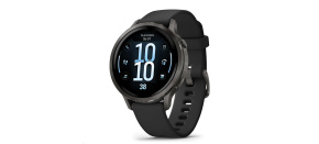 Garmin Venu® 4 - 41 mm Slate a Černý silikonový řemínek