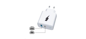 WG - Síťová nabíječka 2x USB 38W, 1x USB-C PD 20W + 1x USB-A QC 3.0 18W, bílá WG - Síťová nabíječka 2x USB 38W, 1x USB-C PD 20W + 1x USB-A QC 3.0 18W, bílá