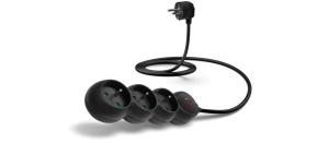 CONNECT IT prodlužovací kabel 230V, 3 zásuvky, 1.5m, s vypínačem, černá