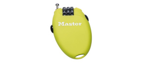 Master Lock Zatahovací kabelový zámek 4603EURD  - zelený