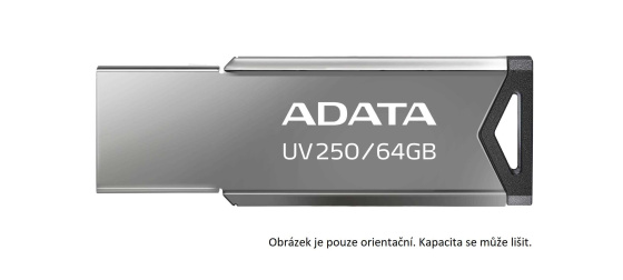 ADATA Flash Disk 16GB USB 2.0 DashDrive UV250, stříbrná