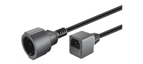 PREMIUMCORD Kabel napájecí 230V Prodlužovací  s EURO konektorem C14 (IEC connection) , 1,5m