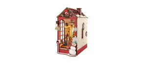 RoboTime 3D skládačka Zarážka na knihy Vánoční interiér