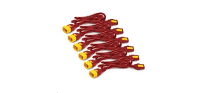 APC Power Cord Kit (6 ea), Locking, C13 TO C14, 0.6m, Red