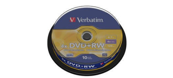 VERBATIM DVD+RW(10-Pack)Spindle4x/DLP/4.7GB