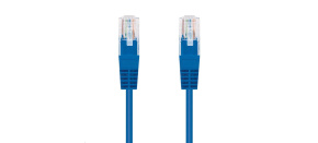 C-TECH kabel patchcord Cat5e, UTP, modrý, 0,25m
