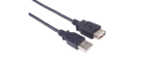PremiumCord kabel prodlužovací USB 2.0, A-A, 1m, černá PremiumCord kabel prodlužovací USB 2.0, A-A, 1m, černá