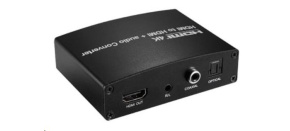 PREMIUMCORD HDMI 4K Audio extraktor s oddělením audia na stereo jack, SPDIF Toslink, RCA