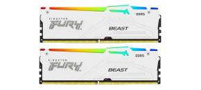 KINGSTON DIMM DDR5 32GB (Kit of 2) 6400MT/s CL32 Non-ECC FURY Beast RGB EXPO, Bílá KINGSTON DIMM DDR5 32GB (Kit of 2) 6400MT/s CL32 Non-ECC FURY Beast RGB EXPO, Bílá