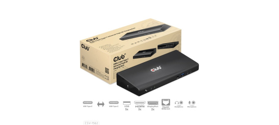 Club3D Dokovací stanice USB-C  13v1, 2xDP, 3xHDMI, 1xUSB-C, 5xUSB, 1xRJ45, 1x3.5mm, černá