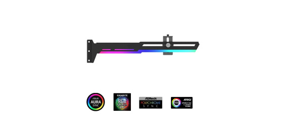 1stCool Podpěra GPU Kovový držák ARGB, černá