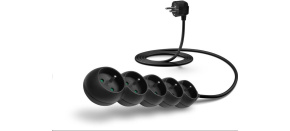 CONNECT IT prodlužovací kabel 230 V, 5 zásuvek, 2 m, bez vypínače (černý) CONNECT IT prodlužovací kabel 230 V, 5 zásuvek, 2 m, bez vypínače (černý)