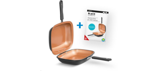 Livington Black Doubletta - Otočná pánev smažení/grill