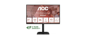 AOC MT 27" Q27E4CV - 2560x1440,IPS,120Hz,1xHDMI,1xDP,1xDP out,USBhub,USB-C(PD 90W),Repro,Pivot AOC MT 27" Q27E4CV - 2560x1440,IPS,120Hz,1xHDMI,1xDP,1xDP out,USBhub,USB-C(PD 90W),Repro,Pivot