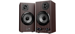 GENIUS Reproduktor SP-HF520BT, BT, 3.5mm jack, 20W, tmavé dřevo