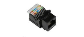 Keystone Cat5E, UTP, samozařezávací, černý