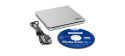 HITACHI LG - externí mechanika DVD-W/CD-RW/DVD±R/±RW/RAM/M-DISC GP70NS50, Blade Ultra Slim, Silver, box+SW