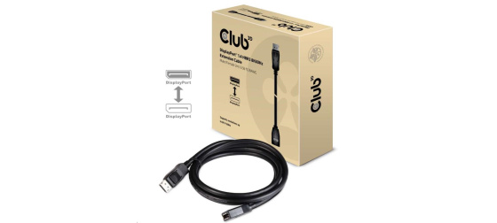 Club3D Kabel prodlužovací DisplayPort 1.4 HBR3 8K60Hz (M/F), 2m, 28 AWG