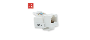 LYNX keystone UTP Cat6, samozařezávací, 90stp., bílý