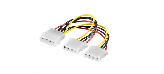 PREMIUMCORD Kabel napájecí HDD 5,25"-2x5,25" (molex)