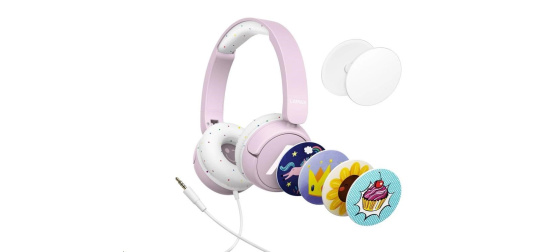 LAMAX SoundKid1 - náhlavní sluchátka - růžová