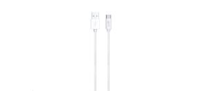 WG - Datový kabel Type-C to USB-A / 2m / 3A / nylon braided / white