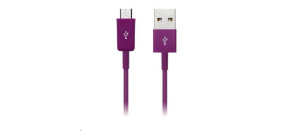 CONNECT IT Kabel Colorz microUSB - USB, 1m, fialový