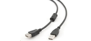 GEMBIRD Kabel USB 2.0 A-A prodlužovací 4,5m (černý, HQ s ferritovým jádrem) GEMBIRD Kabel USB 2.0 A-A prodlužovací 4,5m (černý, HQ s ferritovým jádrem)