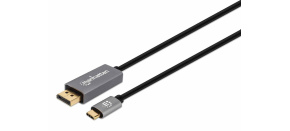 Manhattan kabel USB-C na DisplayPort 1.4, USB-C Male na DisplayPort Male, 3m, černá Manhattan kabel USB-C na DisplayPort 1.4, USB-C Male na DisplayPort Male, 3m, černá