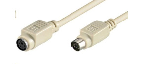 PREMIUMCORD Prodlužovací kabel PS/2(M) - PS/2(F) 3m (k PS/2 myši nebo klávesnici)