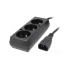 Prodlužovací přívod 3x230V pro UPS (IEC320-C14), 30cm