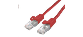 C-TECH kabel patchcord Cat6, UTP, červený, 1m
